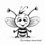 Cute Cartoon Firefly Coloring Pages for kids 2