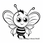 Cute Cartoon Firefly Coloring Pages for kids 4