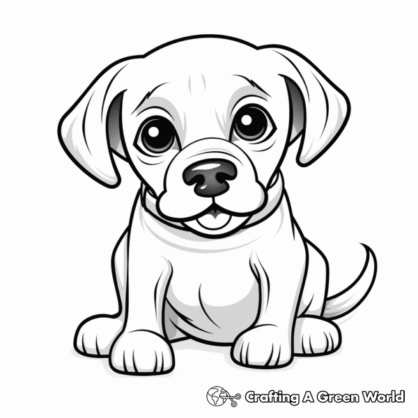 Puppy Face Coloring Pages - Free &amp; Printable!