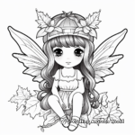 Delicate Fall Fairy Coloring Pages 2