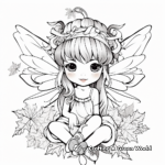 Delicate Fall Fairy Coloring Pages 3