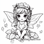 Delicate Fall Fairy Coloring Pages 4