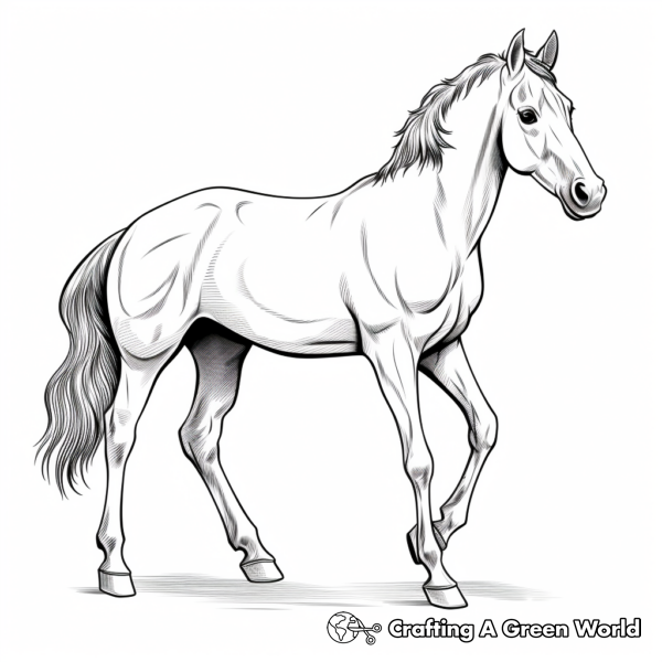 Hard Horse Coloring Pages - Free &amp; Printable!