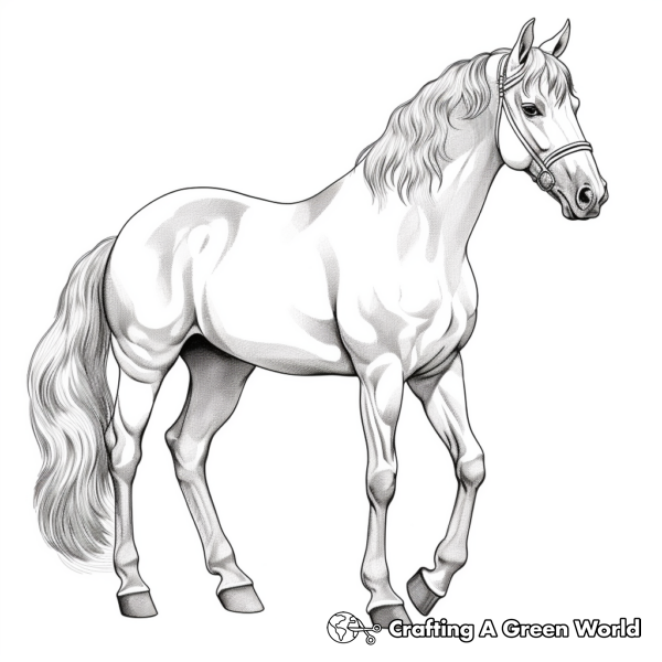 Hard Horse Coloring Pages - Free &amp; Printable!