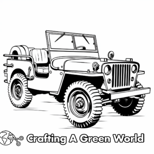 Army Jeep Coloring Pages - Free &amp; Printable!