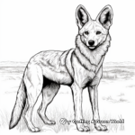 Detailed Black-backed Jackal Coloring Pages 3