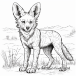 Detailed Black-backed Jackal Coloring Pages 4