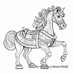 Detailed Carousel Horse Coloring Pages 1