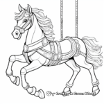 Detailed Carousel Horse Coloring Pages 2