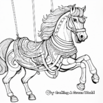 Detailed Carousel Horse Coloring Pages 4