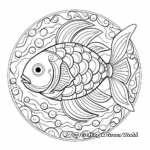 Detailed Clown Fish Mandala Coloring Pages for Adults 3