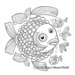 Detailed Clown Fish Mandala Coloring Pages for Adults 4