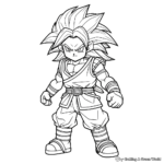 Detailed Goku Super Saiyan 4 Coloring Pages 1