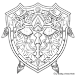 Detailed Hylian Shield Coloring Pages for Fans 2