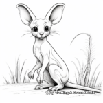 Detailed Kangaroo Rat Coloring Pages for Adults 1