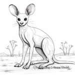 Detailed Kangaroo Rat Coloring Pages for Adults 4