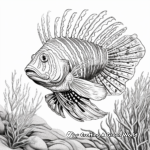 Detailed Lionfish Coloring Pages for Adults 1