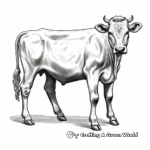 Detailed Milking Shorthorn Cow Coloring Pages 3