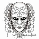 Detailed Phantom of the Opera Mask Coloring Pages for Adults 3