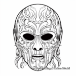 Detailed Phantom of the Opera Mask Coloring Pages for Adults 4
