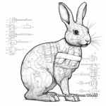Detailed Rabbit Anatomy Coloring Pages 2