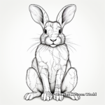 Detailed Rabbit Anatomy Coloring Pages 3