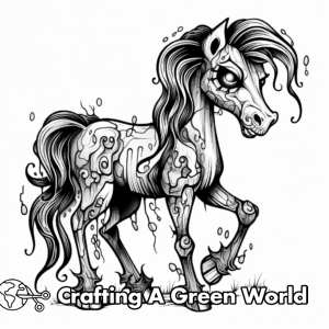 Rainbow Horse Coloring Pages - Free &amp; Printable!