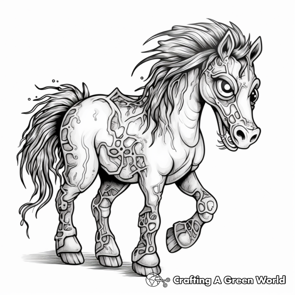 Rainbow Horse Coloring Pages - Free &amp; Printable!