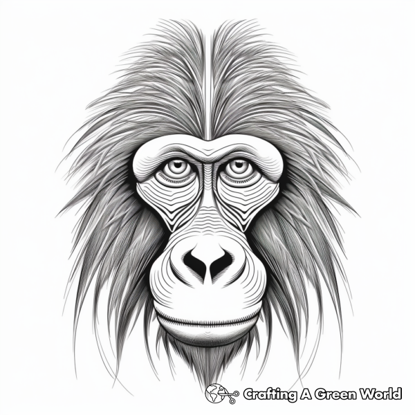 Realistic Monkey Coloring Pages - Free &amp; Printable!