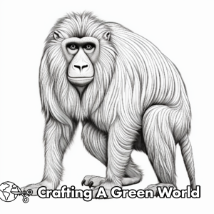 Realistic Monkey Coloring Pages - Free &amp; Printable!