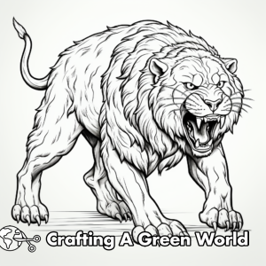Sabertooth Tiger Coloring Pages - Free &amp; Printable!