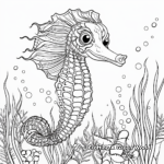 Detailed Seahorse Coloring Pages for Adults 2