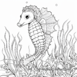 Detailed Seahorse Coloring Pages for Adults 4