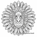 Detailed Turkey Mandala Coloring Pages for Adults 2