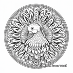 Detailed Turkey Mandala Coloring Pages for Adults 3
