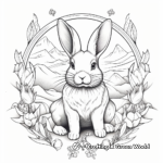 Detailed White Rabbit for Adult Coloring Pages 1