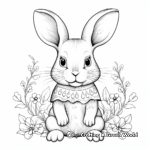 Detailed White Rabbit for Adult Coloring Pages 2
