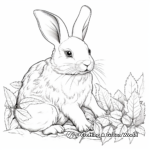 Detailed White Rabbit for Adult Coloring Pages 3