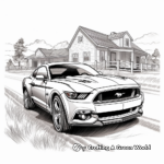 Detailed Wild Mustang Coloring Pages for Adults 1