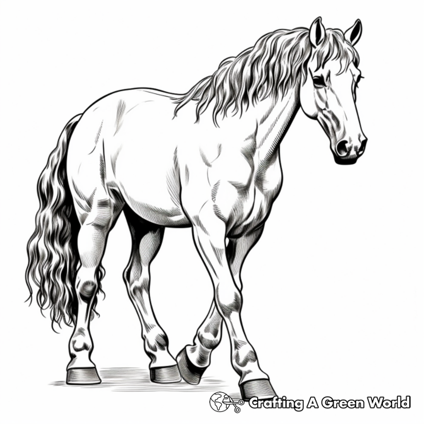 Hard Horse Coloring Pages - Free &amp; Printable!