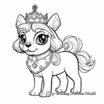 Dreamy Pugicorn Princess Coloring Pages 1