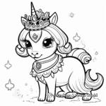 Dreamy Pugicorn Princess Coloring Pages 3