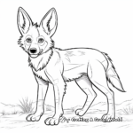 Dynamic Side-striped Jackal Coloring Pages 1