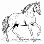 Dynamic Stallion Horse Coloring Pages 1