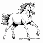 Dynamic Stallion Horse Coloring Pages 2