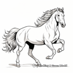 Dynamic Stallion Horse Coloring Pages 3