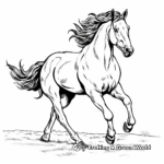 Dynamic Stallion Horse Coloring Pages 4