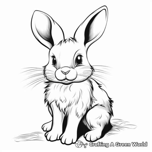 Realistic Rabbit Coloring Pages - Free & Printable!