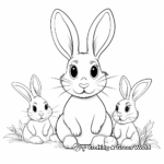 Easter Bunny White Rabbit Coloring Pages 1