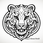 Easy-to-Color Tiger Mandala Coloring Pages for Kids 2